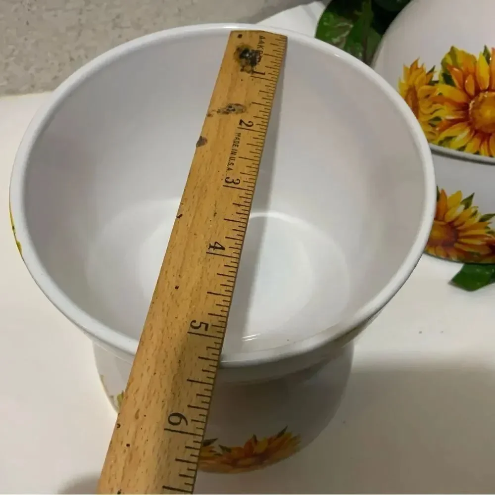 Royal Norfolk Bowls Soup Cereal Sunflower Pattern 5.5 Inch Diameter Set Of 4 A14